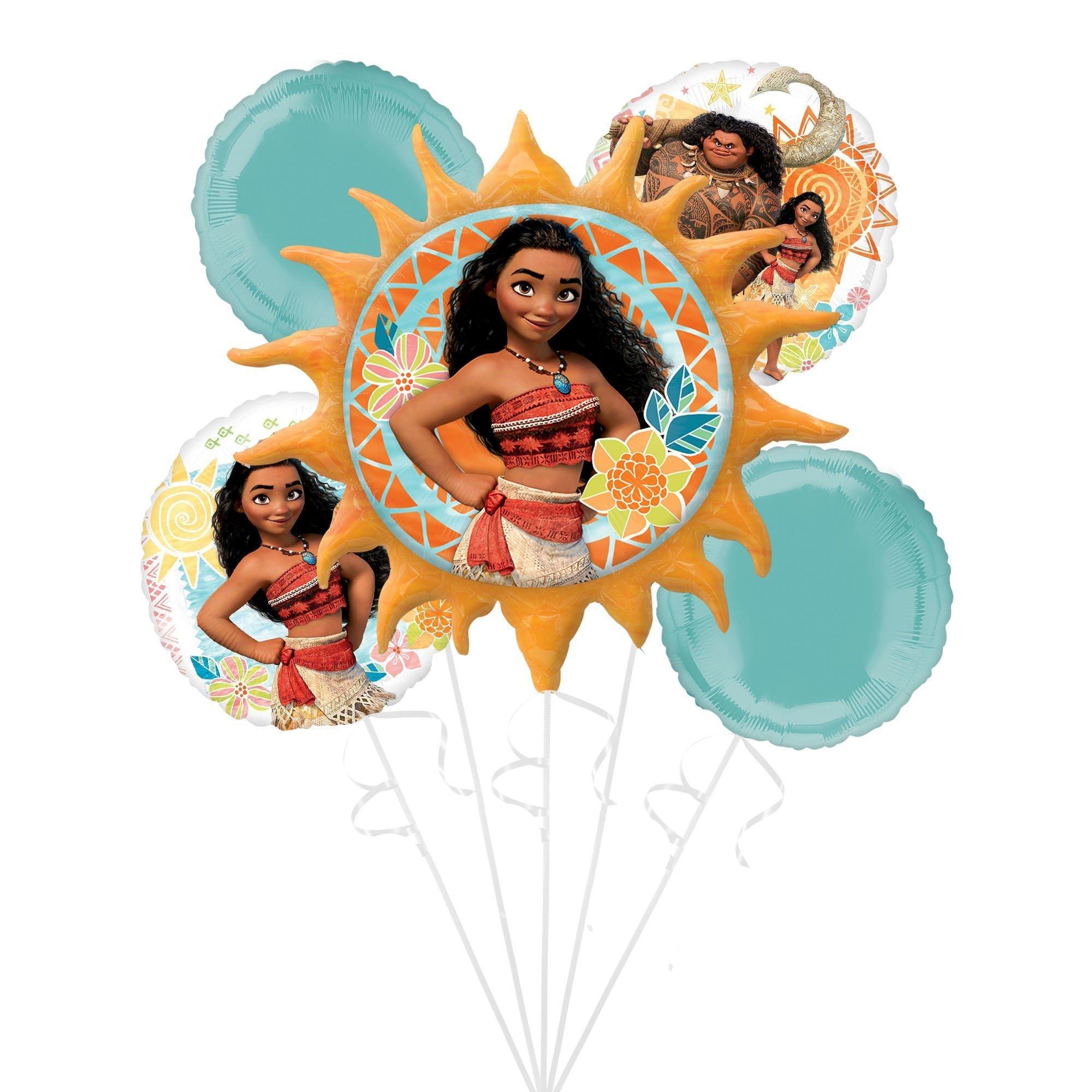 Premium Moana Foil Balloon Bouquet with Balloon Weight, 13pc